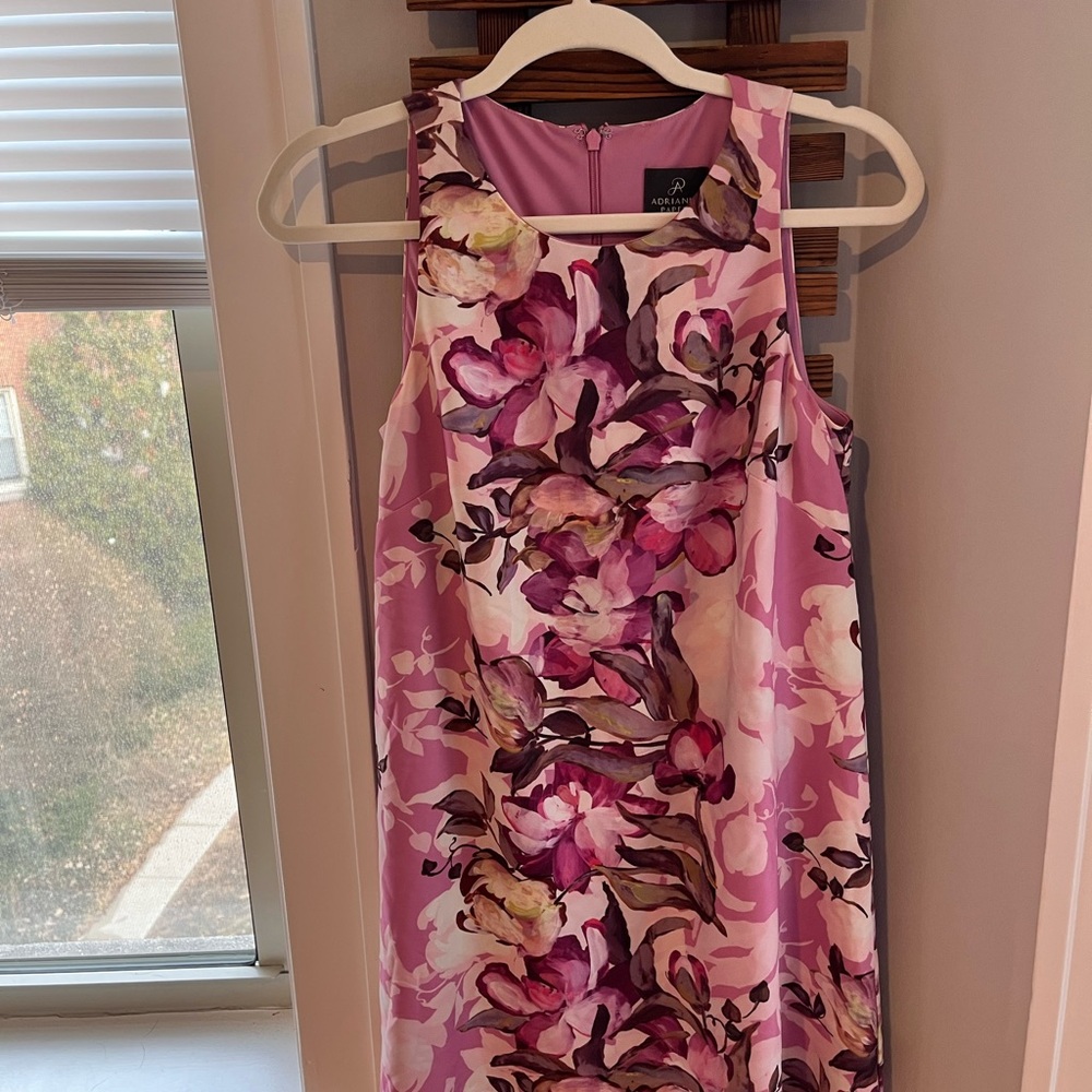 Floral Pink Sleeveless Dress Size 2